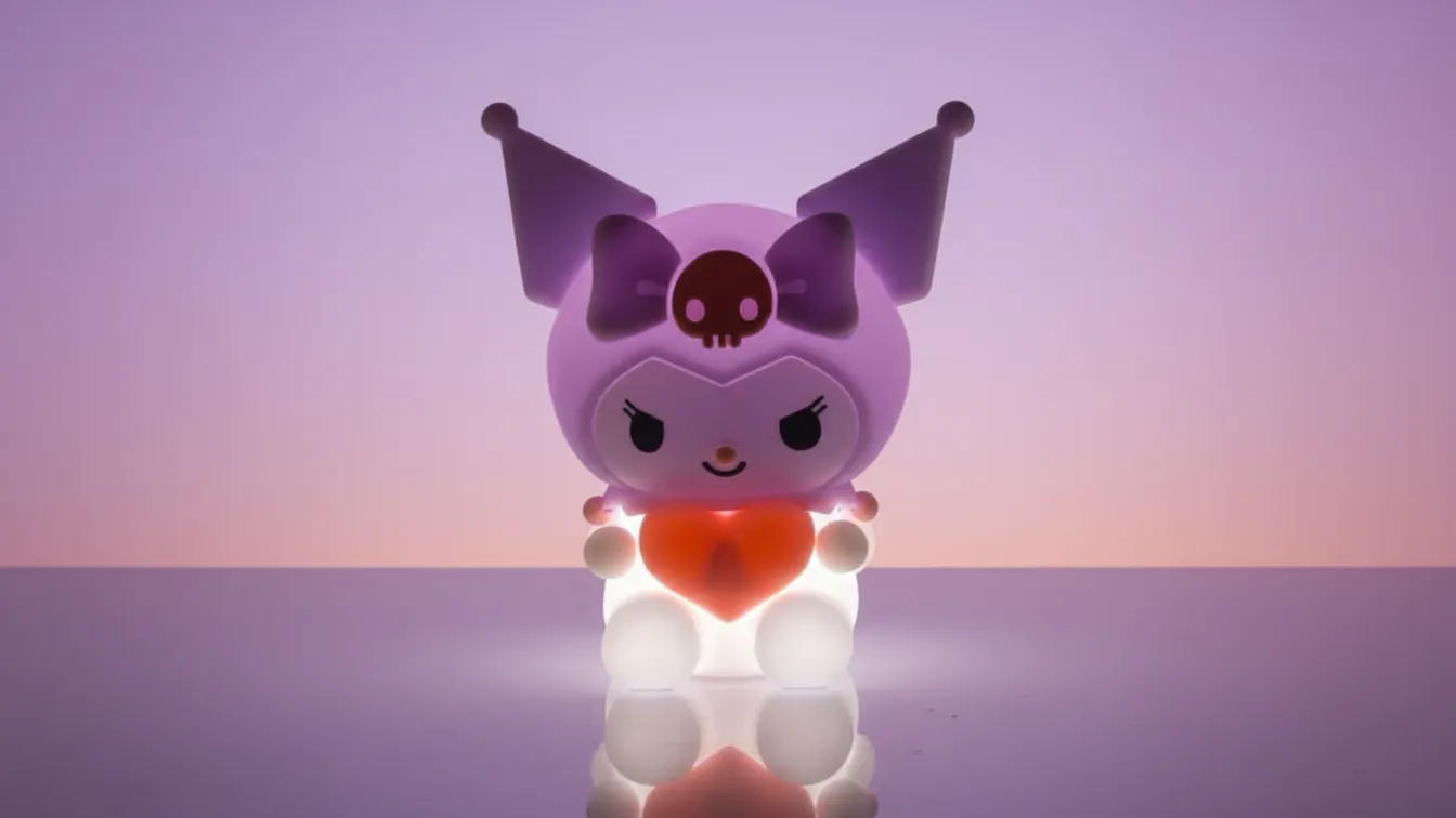 Glow Buddy Kuromi Silicone Touch LED Night Lamp