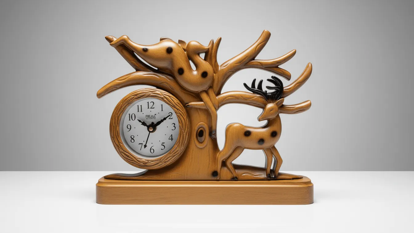 Forest Grace Nature-Inspired Decorative Table Clock