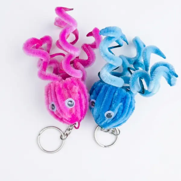 Reversible Cute Octopus Crochet Keychain Charm | Set of 2