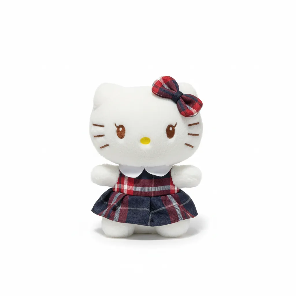 Cute Pink Dress Hello Kitty Mini Plush Keychain Doll