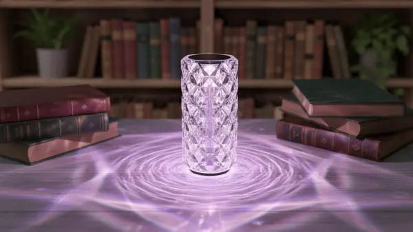 Diamond Rose Crystal Touch Sensor LED Bedside Table Lamp